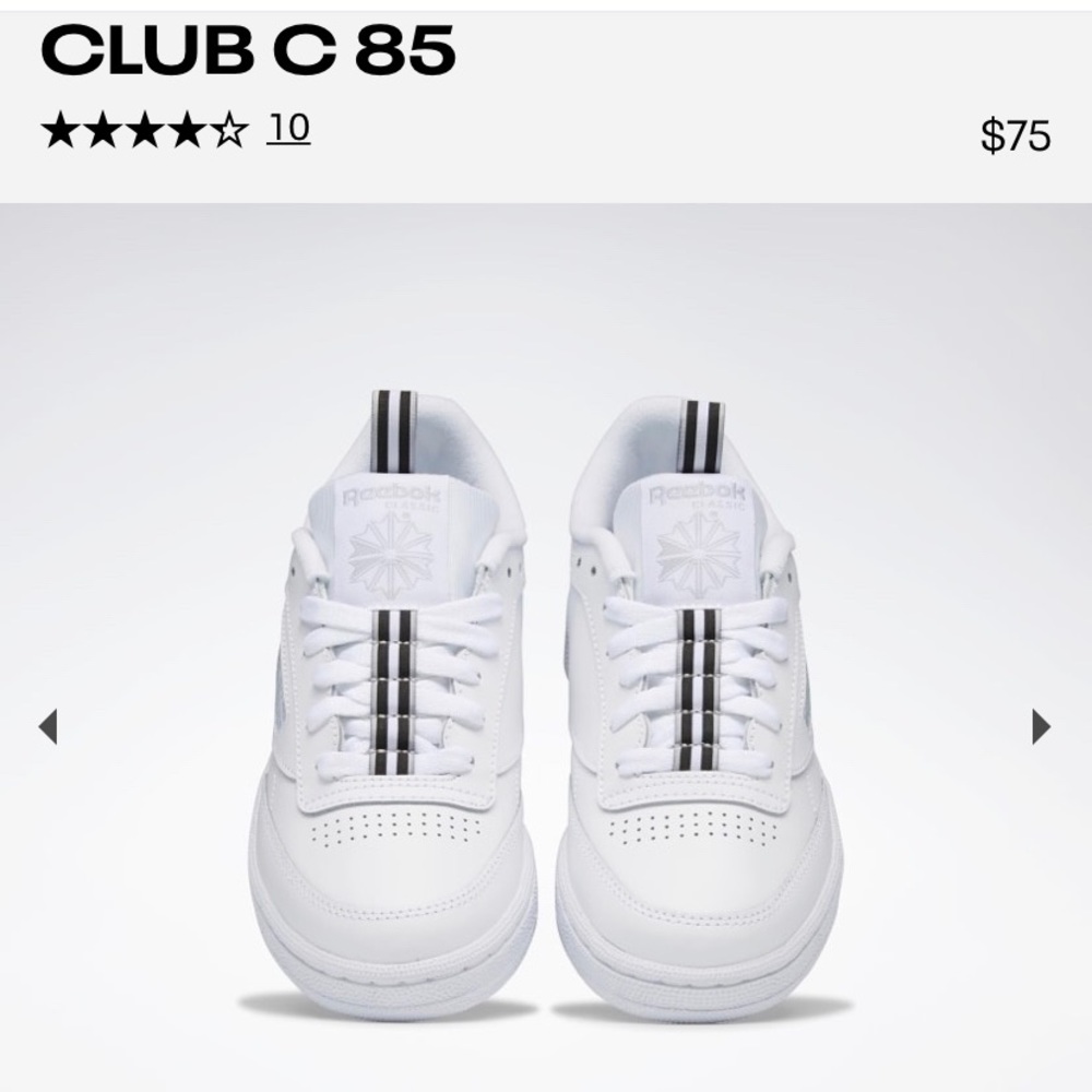 Reebok Classics- Club C 85 sneaker- WORN 2 TIMES!!